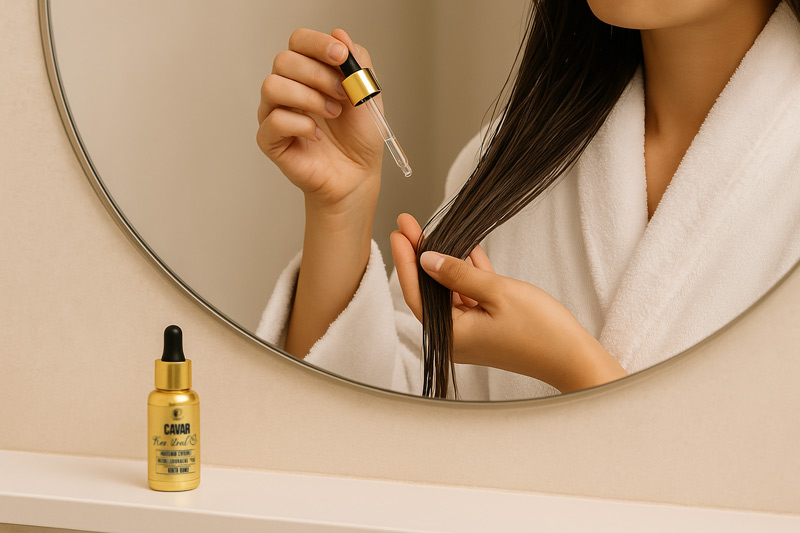 طریقه مصرف روغن خاویار برای ساقه مو